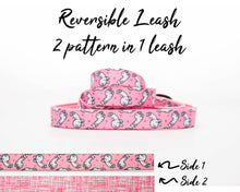 Load image into Gallery viewer, *BUNDLE at 40% off* Reversible Dog Harness – Pink Llama set + Leash