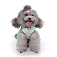 Load image into Gallery viewer, Christmas Green dress with white polka dots