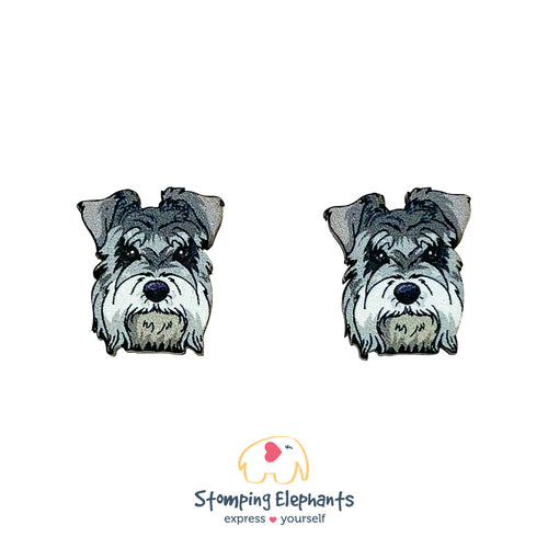 Schnauzer Head Earrings (Large)