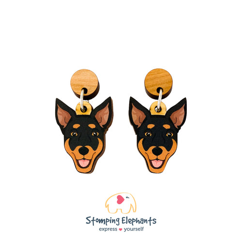 The Black Kelpie Face Earrings