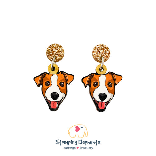 The Jack Russell Face Earrings