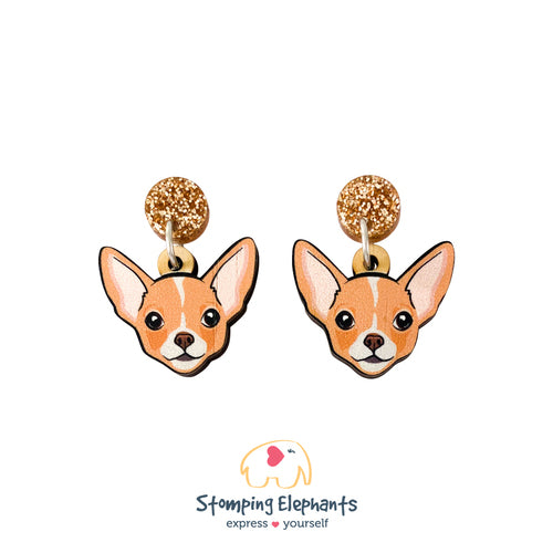 The Chihuahua Face Earrings