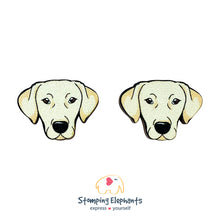 Load image into Gallery viewer, Yellow Labrador Face Earrings (XL)
