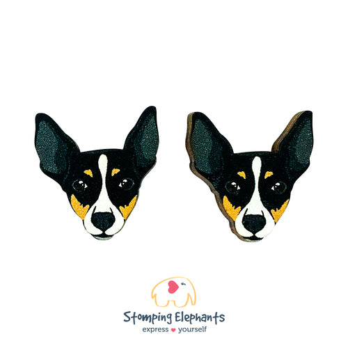 The Fox Terrier Head Earrings (XL)