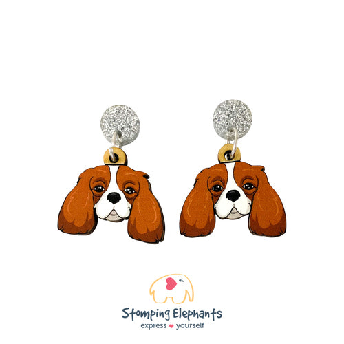 The Cavalier King Charles Spaniel Face Earrings