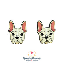Load image into Gallery viewer, Fawn Frenchie Head Earrings (XL)
