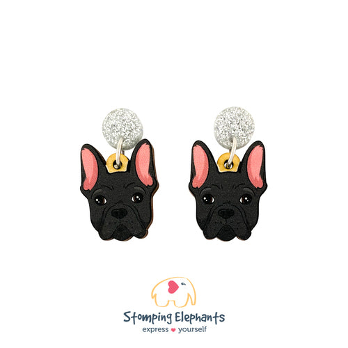 The Black Frenchie Earrings