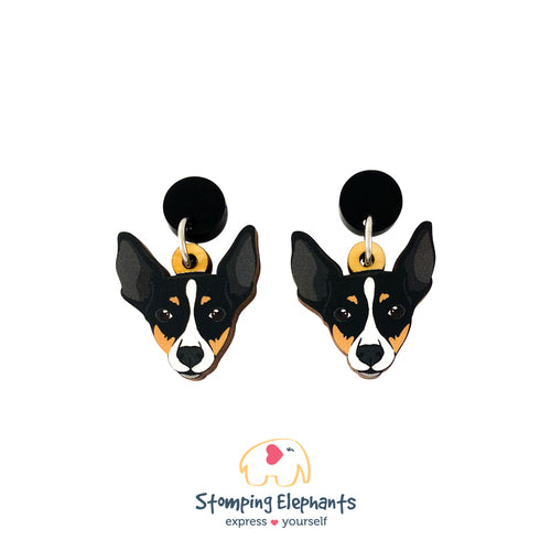 The Fox Terrier Face Earrings