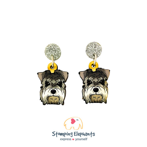 The Schnauzer Face Earrings