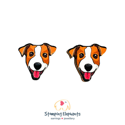 Jack Russell Head Earrings (Large)