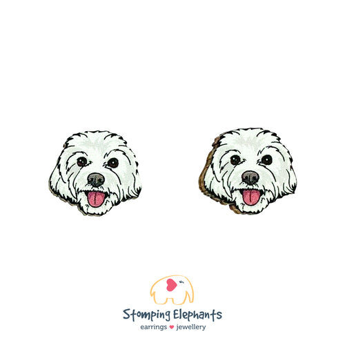 Shih Tzu Head Earrings (Medium)