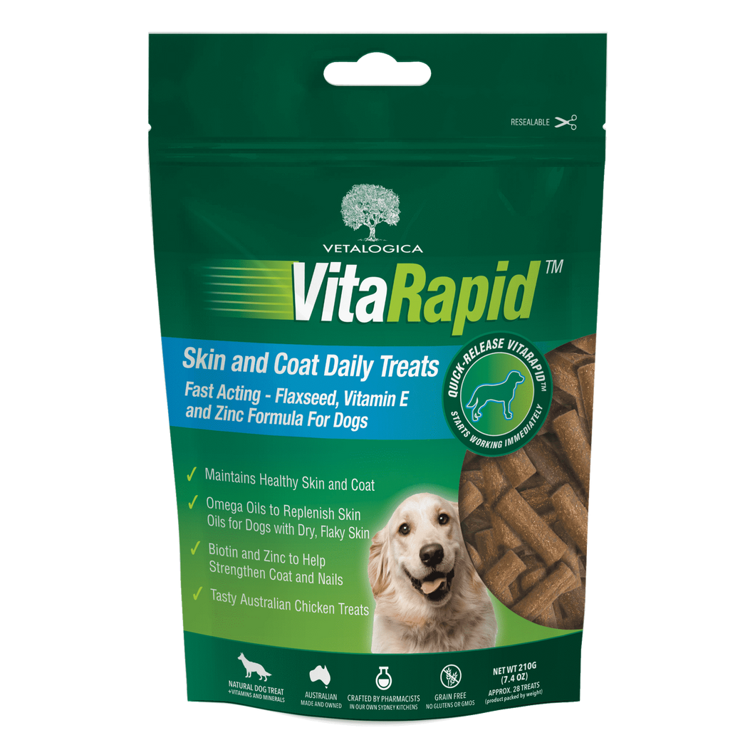VitaRapid Skin & Coat Daily Treats For Dogs 210g