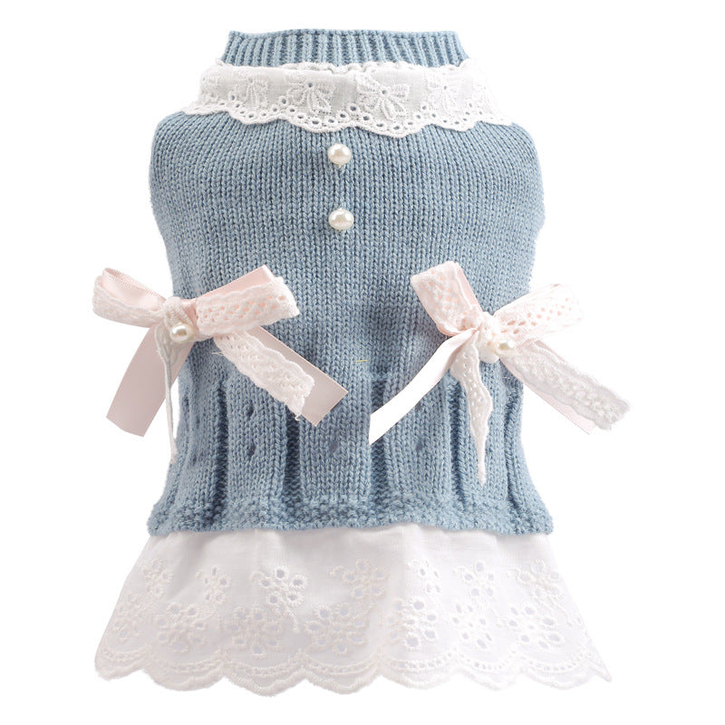 Chloe Knit Dress - Blue