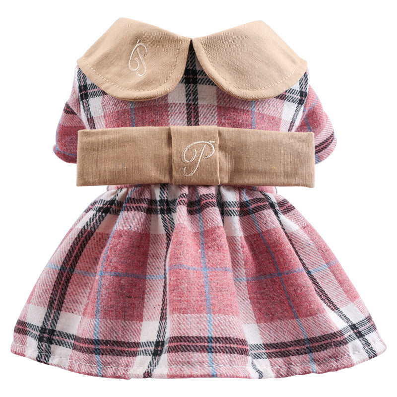 Paris Plaid Dress - Berry