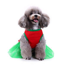 Load image into Gallery viewer, Candy Cane red dress with Green Tutu
