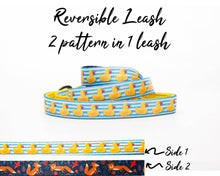 Load image into Gallery viewer, *NEW* REVERSIBLE Leash – Rubber Duck + Fox
