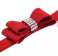 Load image into Gallery viewer, Stylish Bling Bow Collar - Elegant Red
