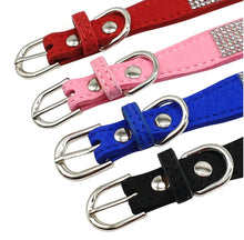 Load image into Gallery viewer, Stylish Bling Bow Collar - Elegant Red
