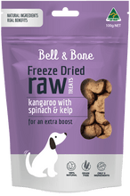 Load image into Gallery viewer, Freeze Dried Raw Dog Treats: Kangaroo with Spinach and Kelp 100g
