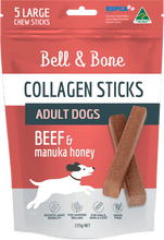 Load image into Gallery viewer, Collagen Chew Sticks for Adult Dogs - Beef and Manuka Honey
