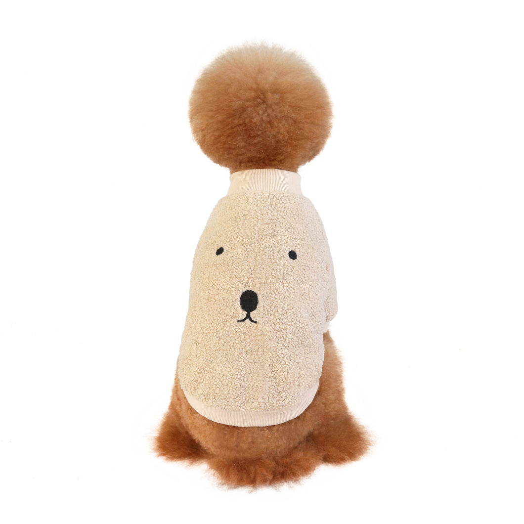 Furry Bear Jumper with sleeves - Nude