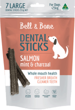 Load image into Gallery viewer, Salmon, Mint and Charcoal Dental Sticks
