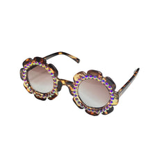 Load image into Gallery viewer, Flower Power Tortoise Shell Sunnies - Crystals
