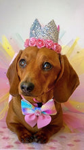 Load image into Gallery viewer, Silver Crown with Pink Flowers
